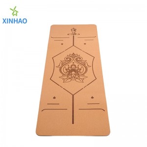 Amazon Bedst sælgende Cork TPE Yoga Mat Wholesale, 4mm/5mm/6mm/8mm TPE Cork Napp yoga Mat, Support Custom Logo eller Print